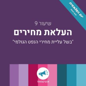 תעשי לי מחיר – שיעור 9 – עליית מחירים