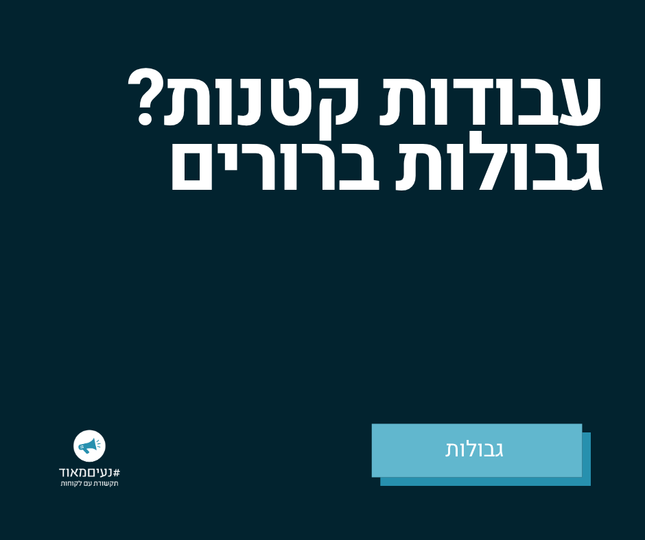 רוניטיפ רונית כפיר עבודות קטנות גבולות ברורים